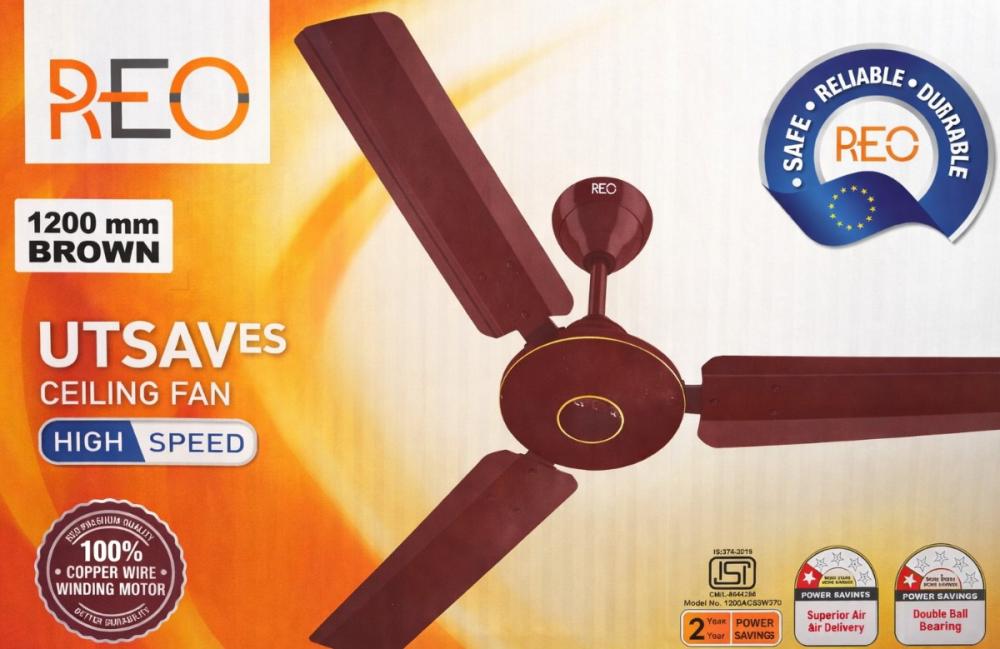 Havells REO Utsav ES Ceiling Fan 1200mm (48 Inch) High Speed – Brown
